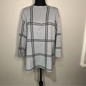 J. Jill mock neck grey black sweater size Medium RS